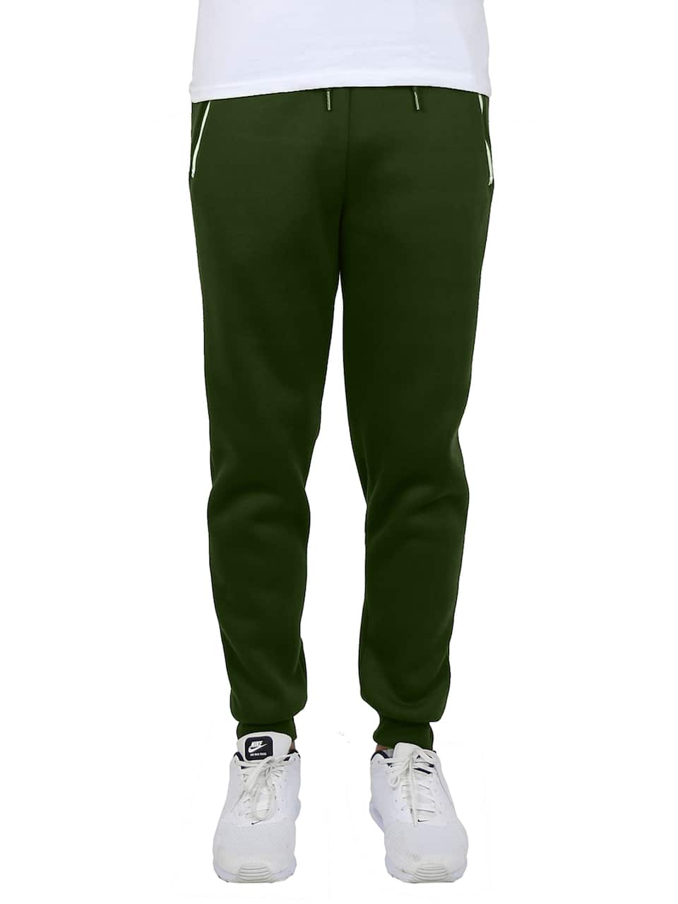Galaxy by Harvic Men's Fleece-Lined Jogger Sweatpants With Zipper Pockets